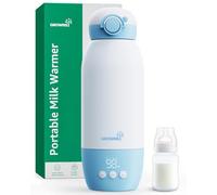 GROWNSY Scalda biberon portatile da viaggio, riscalda il latte rapidamente per prese notturne e uscite, batteria da 10000 mAh, controllo preciso della temperatura, 600 ml