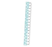 Growth Chart da Parete in Legno e Canvas, 152x21 Cm | Blu a Tema Nuvola, per Nursery e Camera dei Ragazzo Ragazza, Appendino in Legno e Corda