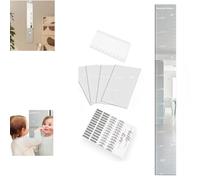Growth Chart Mirror, Mirror Growth Chart for Wall, Puzzle Mirror Growth Chart, Height Ruler with Stickers, Kid Growth Chart Mirror, Foldable Height Measuring Mirror (A)