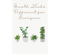 Growth Looks Different for Everyone - Inspirational Notebook | Growth Mindset Journal with Plant Theme | 6x9 Motivational Lined Notebook for Mental Health & Personal Development | 120 Pages