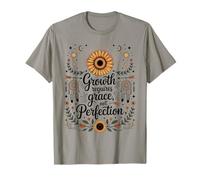 Growth Requires Grace Not Perfection Sunflower Bohemian Maglietta