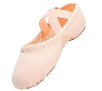 GroYolan Scarpe da Balletto Bambina, Ragazza e Donna, Scarpette Danza Classica Professionali in Rete Elasticizzata Traspirante, Suola Divisa Antiscivolo per Ginnastica Ritmica, Lezioni e Spettacoli
