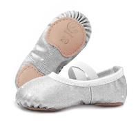 GroYolan Scarpette da Danza Classica per Bambina e Ragazza, Scarpe da Balletto Glitter con Suola Spezzata, Pantofole da Ginnastica Ritmica per Lezioni, Saggi e Spettacoli