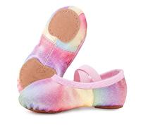 GroYolan Scarpette da Danza Classica per Bambina e Ragazza, Scarpe da Balletto Glitter con Suola Spezzata, Pantofole da Ginnastica Ritmica per Lezioni, Saggi e Spettacoli