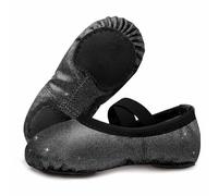 GroYolan Scarpette da Danza Classica per Bambina e Ragazza, Scarpe da Balletto Glitter con Suola Spezzata, Pantofole da Ginnastica Ritmica per Lezioni, Saggi e Spettacoli