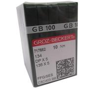 Groz-Beckert - 100 aghi Groz-Beckert 134R 135X5 DPX5 FFG/SES, in scatola di plastica trasparente CKPSMS, per molte macchine da cucire industriali (dimensioni ago: DPX5 10/70)