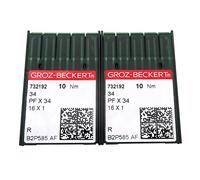 Groz-Beckert, aghi PFX34, 16 x 1, compatibili con/ricambio per PFAFF e Singer Brand Class 15, 16, 56+