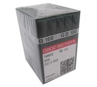 GROZ-BECKERT - Ago in scatola di plastica trasparente CKPSMS, confezione da 100 aghi DOX558, compatibili con macchine per asole Adler Brand 558 Brother Brand B980 JUKI Brand MEB-3200 (misura ago: