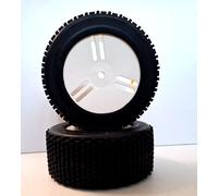 GRP TYRES 1:5 1:6 2 GOMME AUTO CON CERCHI ATTACCO QUADRATO 18mm BUGGY GWH74B B