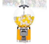 Grpquatsch Distributore Automatico di Candy, Distributore Automatico di Palline di Gomma da Masticare Big Bubble for Palline da 1,26 Pollici, Macchina for La Conservazione delle Capsule Yellow