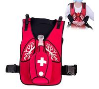 Grpquatsch Giubbotto Anti-Soffocamento con Schiaffo sulla Schiena, Modello di Addestramento alla Manovra di Heimlich, Accessori Didattici per Il Primo Soccorso per Studenti Infermieri RedAdult