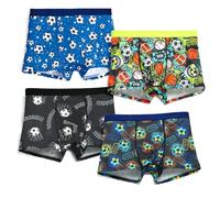 GRPSKCOS Biancheria intima per ragazzi, confezione da 4 boxer per bambini e ragazzi, mutande morbide rinfrescanti, 8-14 anni, 02 Calcio, 9 anni