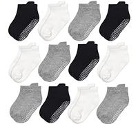 GRPSKCOS Calzini antiscivolo per bambini 12 paia, calzini antiscivolo per bambini in ABS, calzini antiscivolo per bambini per 6-12 mesi, 1-7 anni, ragazzi e ragazze, 1-3 Jahre