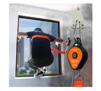 GRRICEPL di Discesa di Sicurezza A Fune per Edifici Multipiano, Dispositivo di Fuga per Piani dal 2° al 33°, Fune di Sicurezza A Movimento Alternato per Edifici Multipiano(15 m)