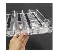 GRRICEPL Espositore Automatico in Acrilico, Espositore per Sigarette, Combinazioni Multiple di Spintori Automatici Scaffali Espositivi per Negozi(28x8.5 cm/20pcs)