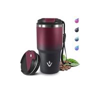 Grsta 20oz Tazza Termica, Termos Caffè, A Prova di Perdite Bicchiere Termico Ermetica Portatile, Tumbler Termico per Bevande Calde e Fredde, Isolata Sottovuoto In Acciaio Inox