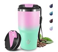 Grsta 20oz Tazza Termica, Tumbler Termico, Ermetica Portatile Termos Caffè, Isolata Sottovuoto In Acciaio Inox, A Prova di Perdite Bicchiere Termico per Bevande Calde e Fredde