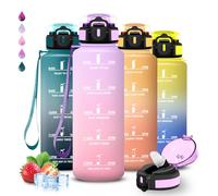 Grsta Borraccia Termica, Borraccia 1 litro a Prova di Perdite, Riutilizzabile Bottiglia Termica, Senza BPA Borraccia Acciaio Inox, Isolato Sottovuoto, Borracce Termiche per Fitness, Ciclismo, Ufficio