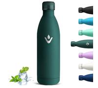 Grsta Borraccia Termica, Borraccia 1 litro, Borracce Termiche, Isolato Sottovuoto, Borraccia Acciaio Inox Senza BPA, Riutilizzabile Bottiglia Termica a Prova di Perdite per Fitness, Viaggi, Lavoro
