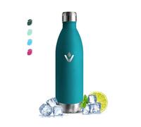 Grsta Borraccia Termica, Riutilizzabile Borraccia 1 litro, Borracce Termiche a Prova di Perdite, Isolato Sottovuoto, Borraccia Acciaio Inox, Senza BPA Bottiglia Termica per Fitness, Ciclismo, Lavoro