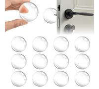 Grsta Fermaporte Maniglie, 12 Pezzi Gommini per Maniglie Porte, Fermaporta Adesivo 40 * 8mm, Paracolpi Elastici per Pareti, Fermaporta Trasparente per Camera da Letto, Cucina, Ufficio, Bagno