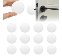 Grsta Fermaporte Maniglie, 12 Pezzi Gommini per Maniglie Porte, Fermaporta Adesivo 40 * 8mm, Paracolpi Elastici per Pareti, per Camera da Letto, Cucina, Bagno, Ufficio, Superfici in Vetro, Bianco