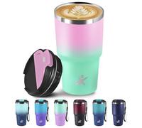 Grsta Tazza da Viaggio 0.6 Litri con Isolamento, Bicchiere Termico con coperchio a prova di perdite, Tazza da Viaggio, Ermetica Portatile, Tumbler Per Caffè Caldo e Freddo, Acqua e Tè