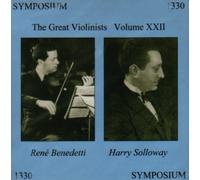 Grt Violinists 22: Rene Benedetti & Harry Solloway by Kreisler (2005-08-30)