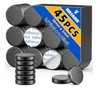 Grtard Confezione da 45 magneti in ceramica per fai da te, scienza, hobby, progetti, calamite a disco con retro autoadesivo piatto rotondo in ferrite industriale