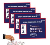 Grtheenumb 4pcs Mahjong Cards 2025, Regole standard portatili e mani 2025 Mahjong Card Official per principianti