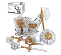 Grtheenumb Costume da Cavaliere, Costume da Cavaliere per Bambini, Gioco di Ruolo Medievale con Scudo, Elmo, Spada e Accessori Abito Reale per Ragazzi dai 3 ai 10 Anni, Stile1