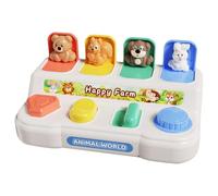 Grtheenumb Giocattolo Pop-up per Bambini|Giocattoli Montessori Simpatici Animali Giocattolo Pop-up per Bambini con Pulsante, Giocattoli interattivi per Lo Sviluppo per di 3 Anni +