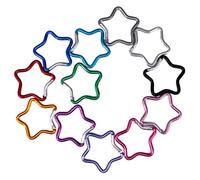 Grtheenumb Mini moschettone, 12 moschettoni a Stella, moschettone a Stella in Alluminio Resistente all'Usura, Clip Portachiavi con Molla per Viaggiare, Campeggio, Pesca, Escursionismo