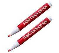 Grtheenumb Permanent Marker, 2pcs Tombstone Marker Pen, Permanent Metallic Paint, Red - Fade-resistant For Grave Inscription Restoration