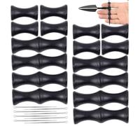 Grtheenumb Protezione per Dita per tiro con L'Arco, 8 Set salvadita per Corda per Arco, Protezione per tiro rapido per ricurvo per con l', Rullo per Dita con Corda Morbida in Silicone per Caccia o