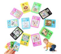 Grtheenumb Scivola Puzzle per Bambini, 10 Pezzi di Scivolo, Puzzle Mini Animale Portatile Grazioso da 16 Griglie per Ragazze, Ragazzi