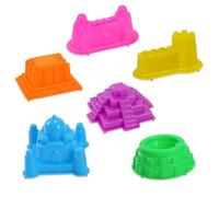 Grtheenumb Stampo in plastica | 6 Pezzi di Giocattoli di Sabbia da Spiaggia in plastica Morbida per Bambini e Neonati Sandbox Che Gioca con Giocattoli Stampi per Costruire
