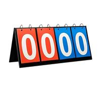 Grtheenumb Tabellone da punteggio Portatile, Numero a 4 cifre Flip Portable Flip Sunte di punteggio Sport Storie Counter per Il Basket del Tennis da Tavolo, Basket di pallavolo Sportivo 4 cifre