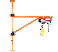 Gru a bandiera, gru a sbalzo a colonna, gru for tetti interni - Staffa di sollevamento montata su palo con braccio girevole a 180°, ideale for manutenzione e spostamento(96ft/30m,440lb/200kg)
