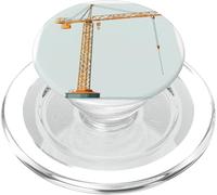 Gru a torre gialla per gli amanti del contenitore e della costruzione PopSockets PopGrip per MagSafe
