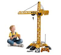 Gru a Torre Radiocomandata Telecomandata Wireless 72 cm Cantiere Telecomandato Solleva Carico Rotazione 360 Gradi Movimento Braccio Macchina da Cantiere Crane Giocattolo Gru Multifunzione Edile RC