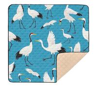 Gru Blue Pattern - Tappetino per attività fisica e attività per bambini, per interni ed esterni, atossico, per la pancia, per neonati e bambini, 127 x 127 cm