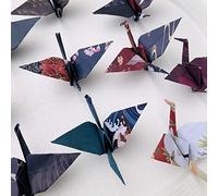 Gru di carta per origami e origami, di grandi dimensioni, 14,2 cm, piegate per origami, fai da te, ghirlande per uccelli, per matrimoni, feste, compleanni, baby shower, uccelli, decorazioni per lo streamer, 72 pezzi
