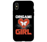 Gru di carta pieghevole Origami Squad Origami Girl Custodia per iPhone X/XS