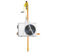 Gru Di Sollevamento Per L'installazione Di Unità Esterne Condizionatori | Staffa In Acciaio Carbonio, Capacità Sollevamento 300kg, Verricello Manuale Autobloccante E Cavo Acciaio(25m/82ft)