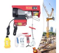 Gru Elettrica, Argano Elettrico Da 200-1000kg, Altezza Di Sollevamento 12/20/30m, Imbracatura Singola (10 M/Min)/Doppia (5 M/Min), Con Telecomando Wireless + Protezione Anticollisione,500kg-12m