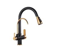 Gru filtrata per cucina estrazione spray 360 Acqua di rotazione Filtro Tocca Tre modi Mistina per lavello Rubina per cucina Easy Installazione (Nickle Spazzote) LWX