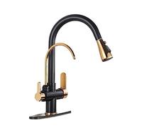 Gru filtrata per cucina estrazione spray 360 Acqua di rotazione Filtro Tocca Tre modi Mistina per lavello Rubina per cucina Easy Installazione (Nickle Spazzote) LWX