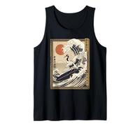 Gru Giapponese Divertente Surf Kanagawa Wave Samurai Canotta