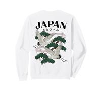 Gru Giapponese Giapponese Zen Pine Tree Kanji Back Art Felpa